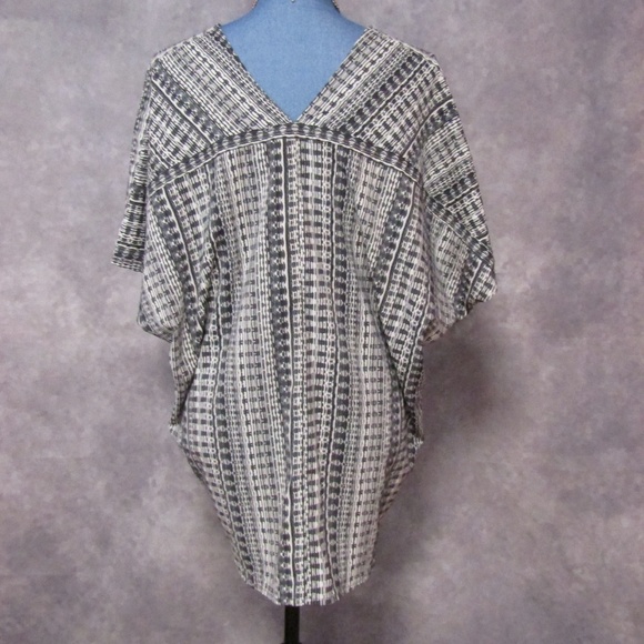 NWT Philosophy Gray Black Print Oversized Top 0X - Picture 3 of 6